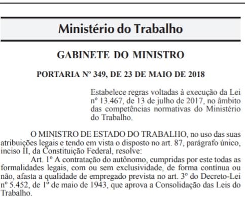 Remediando ou remendando? Ministério do Trabalho baixa Portaria sobre autônomos e trabalho intermitente.