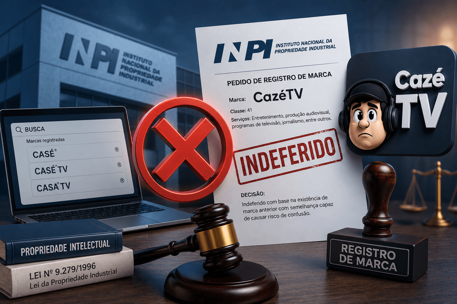 INPI negou o registro da CazéTV: o que essa decisão ensina sobre marcas