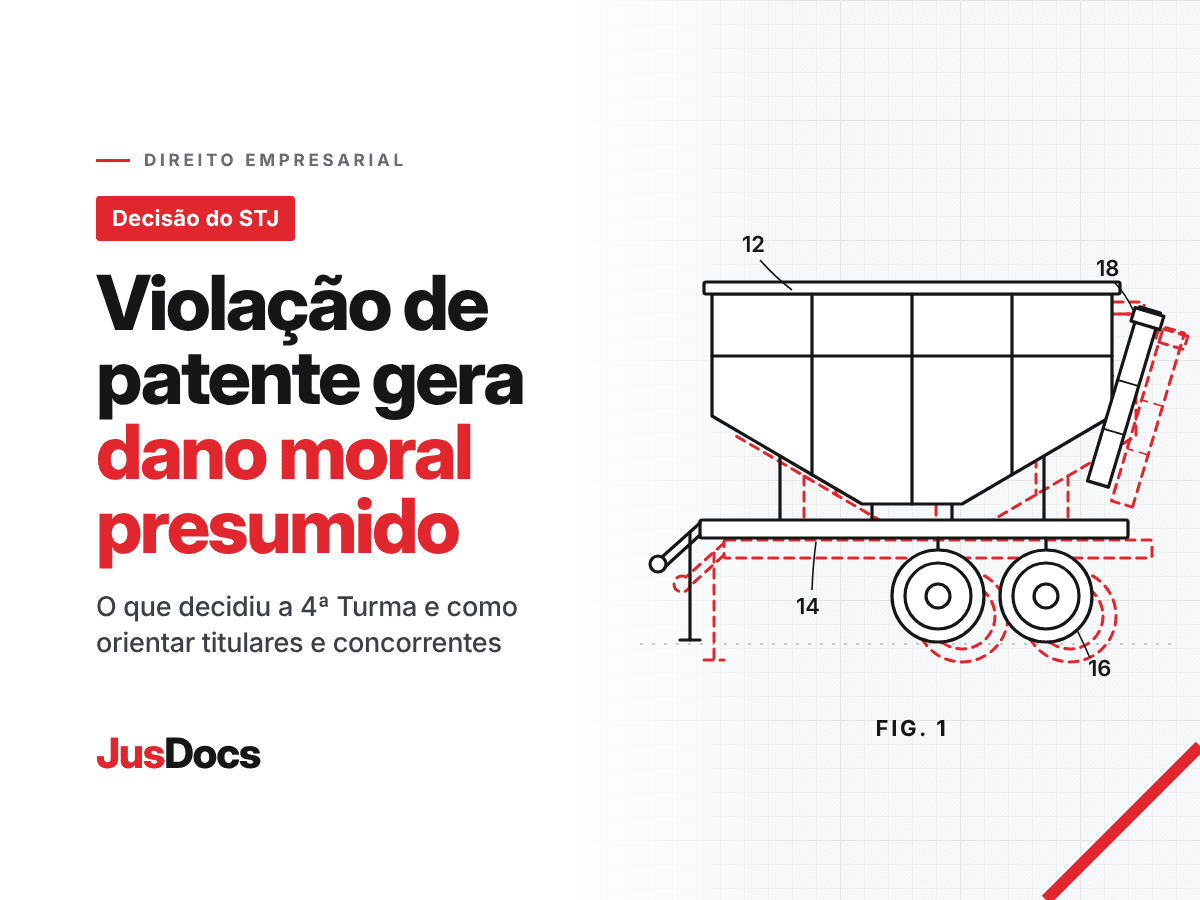 Violação de patente gera dano moral presumido: o que decidiu o STJ e como orientar titulares e concorrentes